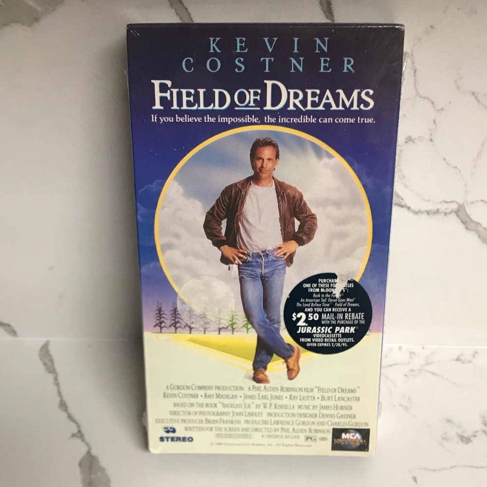Field of Dreams VHS Kevin Costner Vintage 1995 NIB